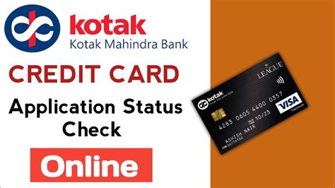 kotak mahindra bank credit card status